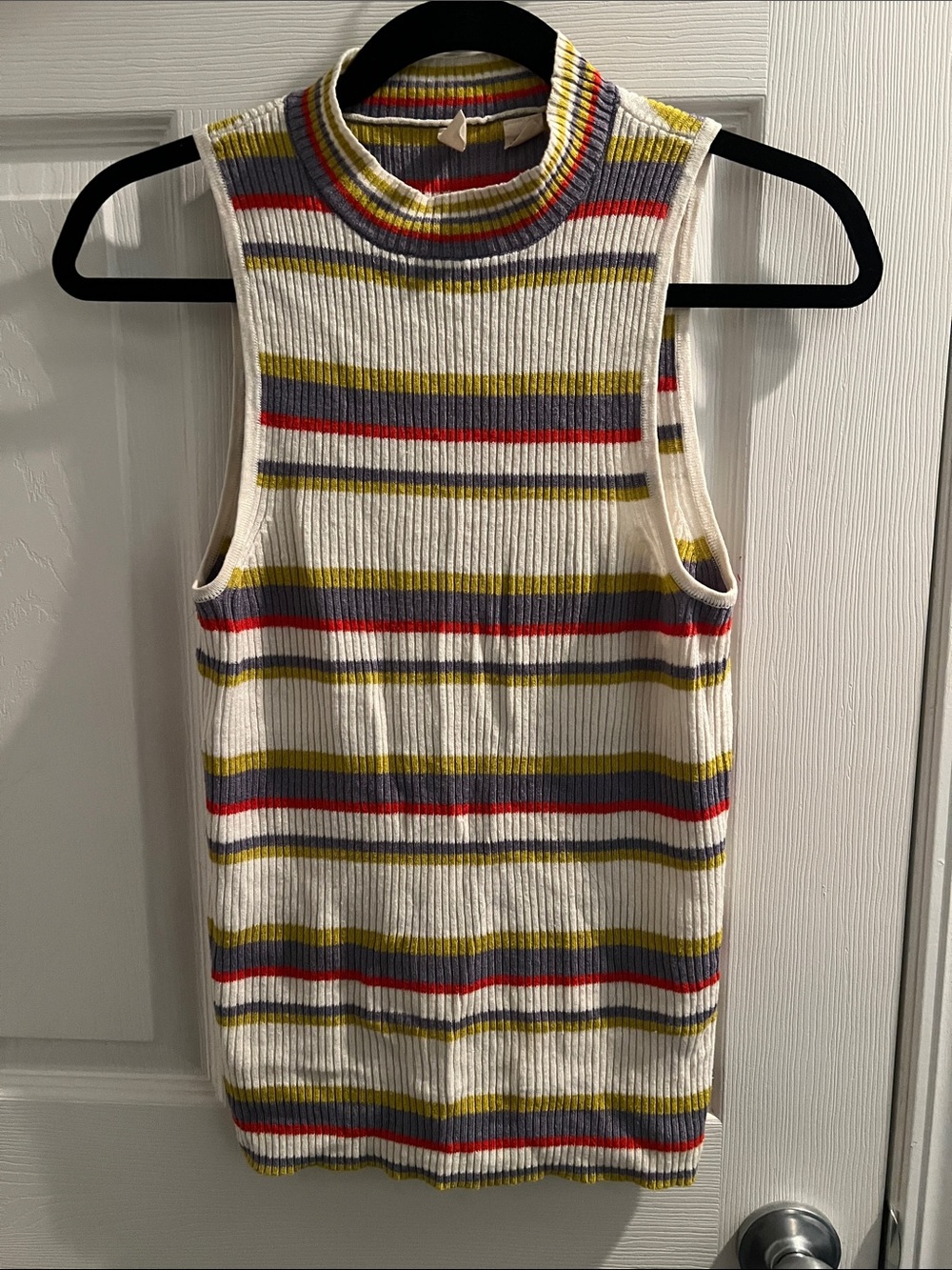 Moth mock neck sleeveless top